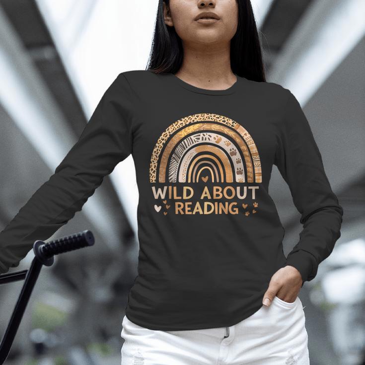 Wild About Reading Books Reader Lover Bookworm Librarian Unisex Long Sleeve T-Shirt