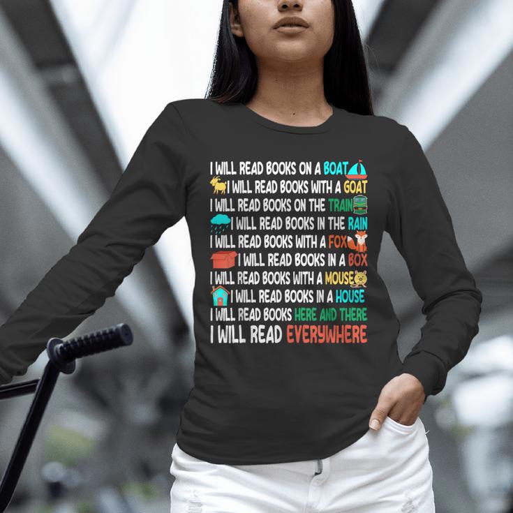 I Will Read Books On A Boat & Everywhere Reading Book Unisex Long Sleeve T-Shirt I Will Read Books On A Boat & Everywhere Reading Book Unisex Long Sleeve T-Shirt