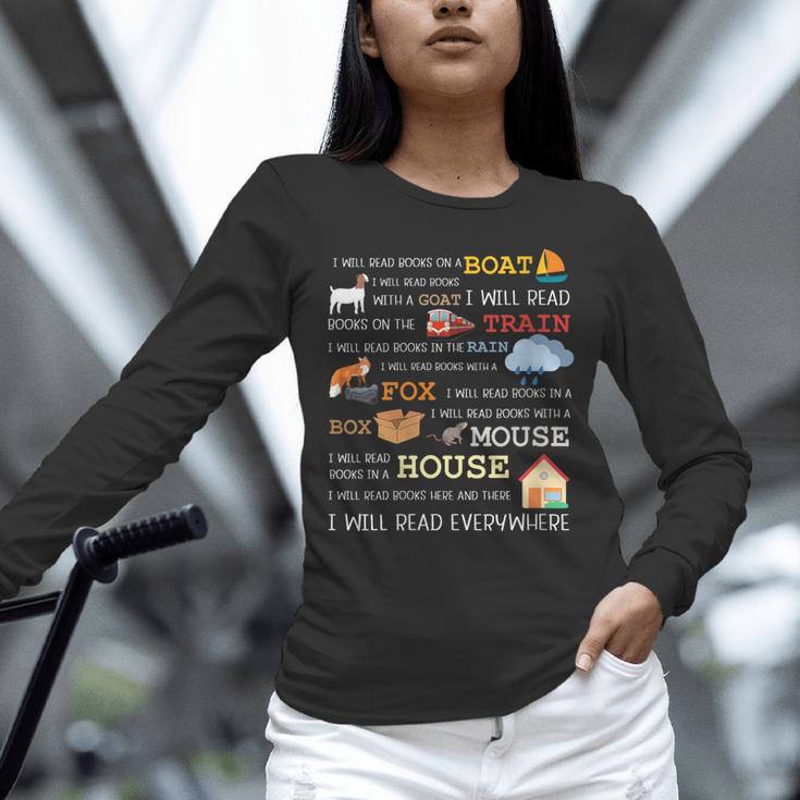 I Will Read Books On a Boat & Everywhere Reading Unisex Long Sleeve T-Shirt