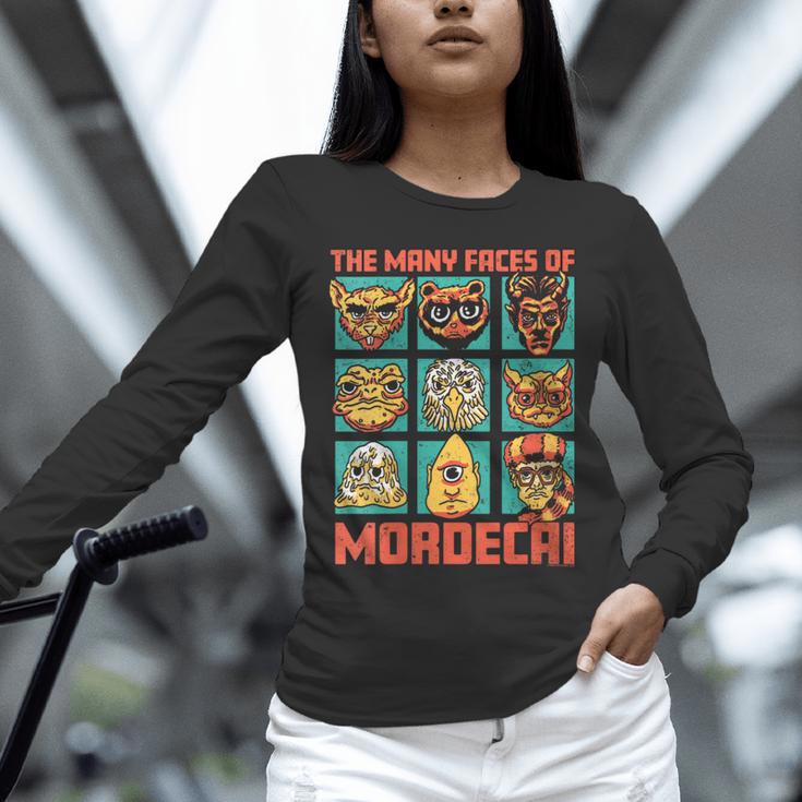 Women's DCC Many Faces Of Mordecai Grid Gamer Series Book Unisex Long Sleeve T-Shirt