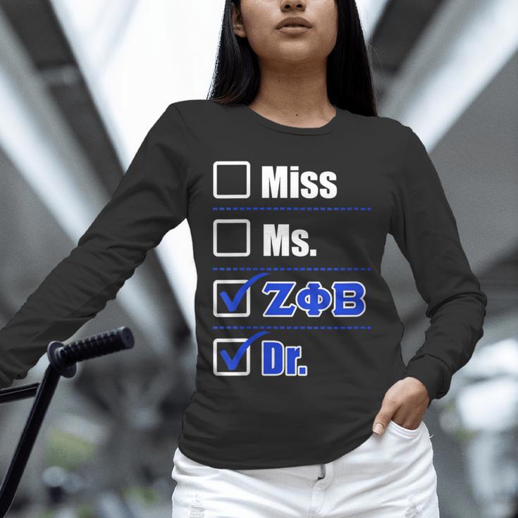 Zeta Phi Beta Doctor Graduation Zeta Phi Beta HBCU Doctor Unisex Long Sleeve T-Shirt