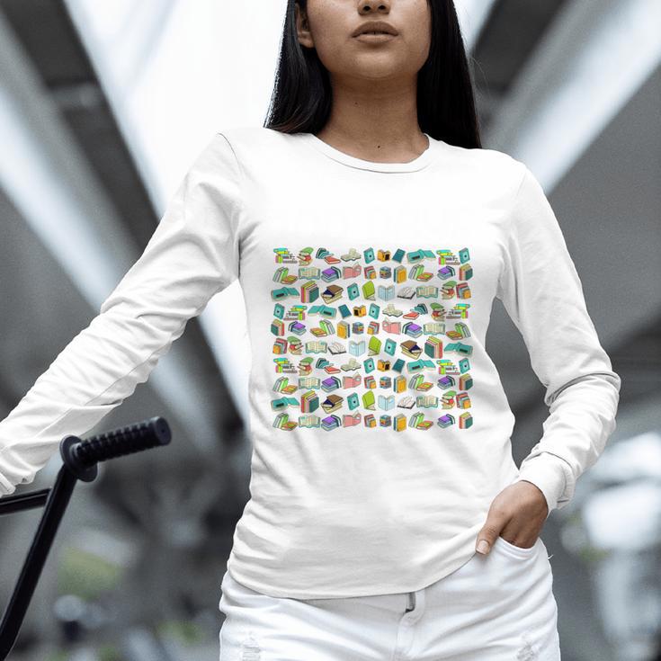 100 Days In The Books English Reading Teacher 100th Day Kids Unisex Long Sleeve T-Shirt
