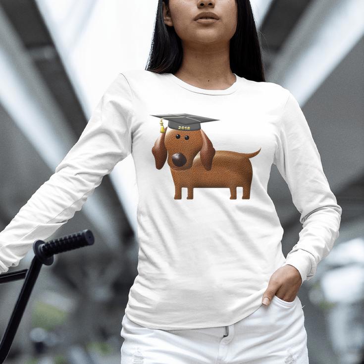 2018 Dog Graduation Shirt Dachshund Graduation For Men Women Kids Unisex Long Sleeve T-Shirt