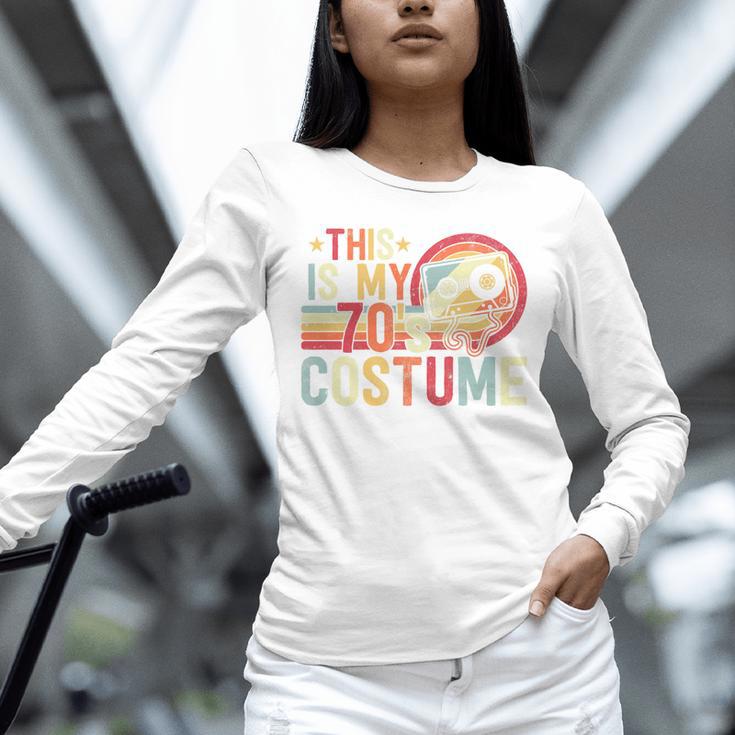 This Is My 70's Costume Retro Style Nostalgia 1970s Vintage Premium Tri-Blend Unisex Long Sleeve T-Shirt