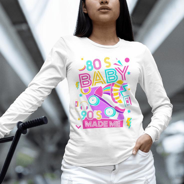 80's Baby 90's Made Me 1980s 1990s Nostalgia Retro Party Premium Tri-Blend Unisex Long Sleeve T-Shirt