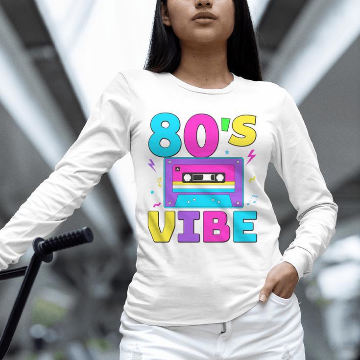 80's Vibe Retro Style Cassette Tape Nostalgia 1980s Party Unisex Long Sleeve T-Shirt