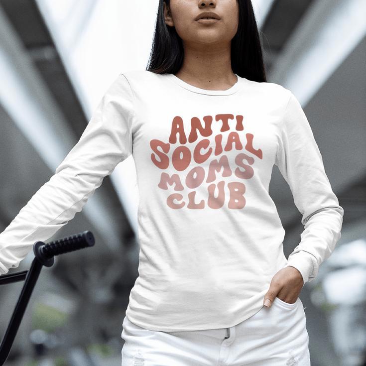 Anti Social Moms Club On Back Retro Introvert Unsociable Unisex Long Sleeve T-Shirt Anti Social Moms Club On Back Retro Introvert Unsociable Unisex Long Sleeve T-Shirt