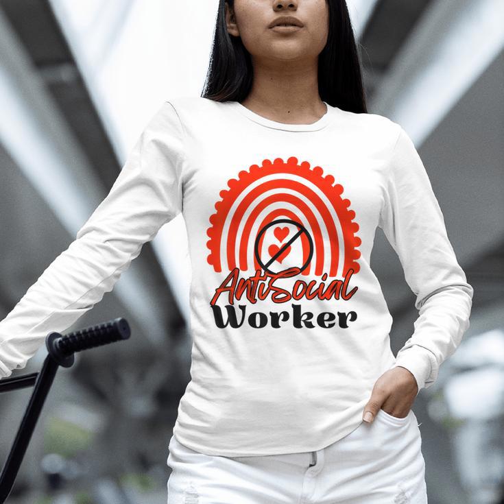 AntiSocial Worker Anti-Social Social Worker Introvert Unisex Long Sleeve T-Shirt