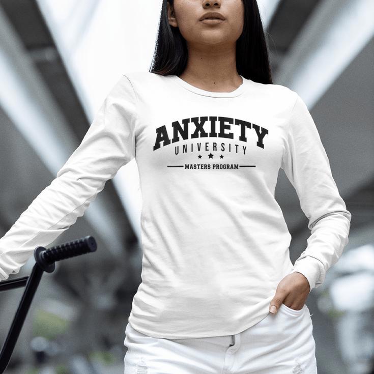 Anxiety University Anxious Antisocial Introvert Unisex Long Sleeve T-Shirt Anxiety University Anxious Antisocial Introvert Unisex Long Sleeve T-Shirt
