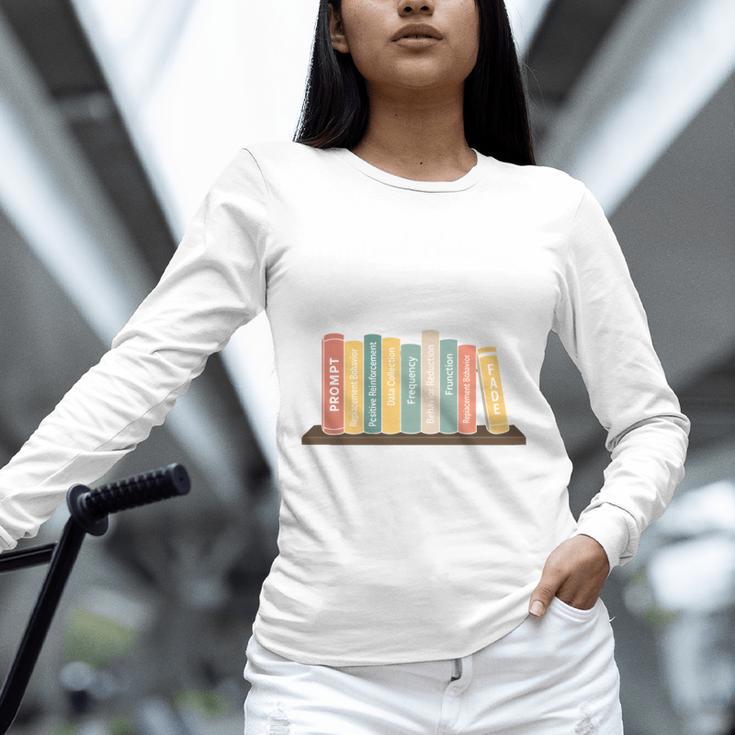 Applied Behavior Analysis Book Wildflower ABA RBT Therapist Unisex Long Sleeve T-Shirt