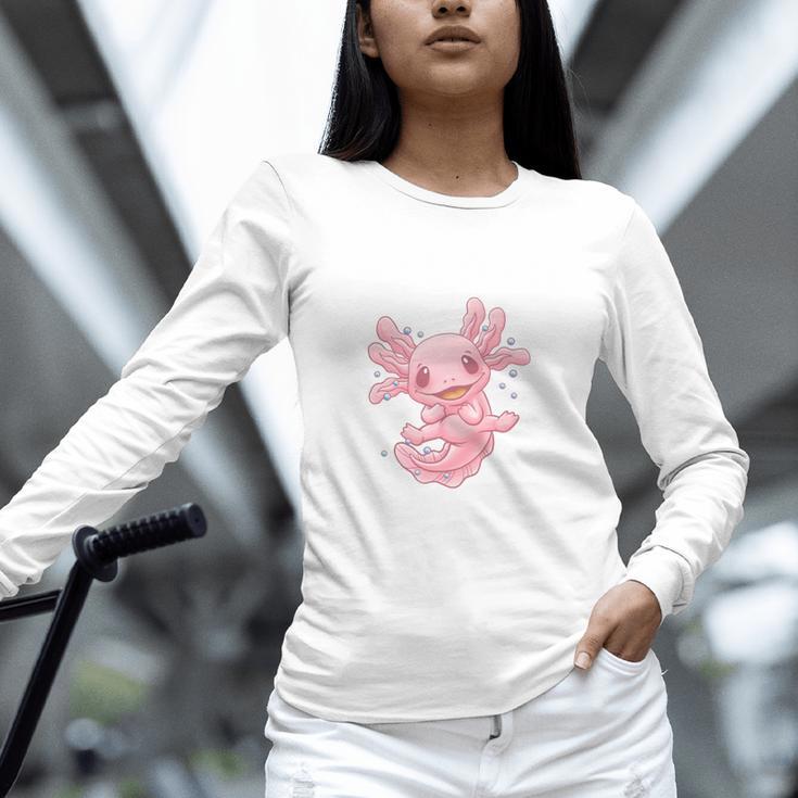 Axolovert Axolotl Humor Salamander Introvert Unisex Long Sleeve T-Shirt