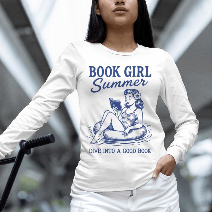 Book Girl Summer Unisex Long Sleeve T-Shirt