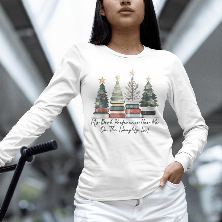 My Book Preference Has Me On The Naughty List Christmas Tree Unisex Long Sleeve T-Shirt
