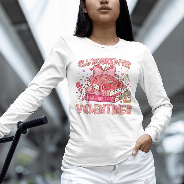 All Booked For Valentines Book Lovers Teacher Kid Valentines Unisex Long Sleeve T-Shirt