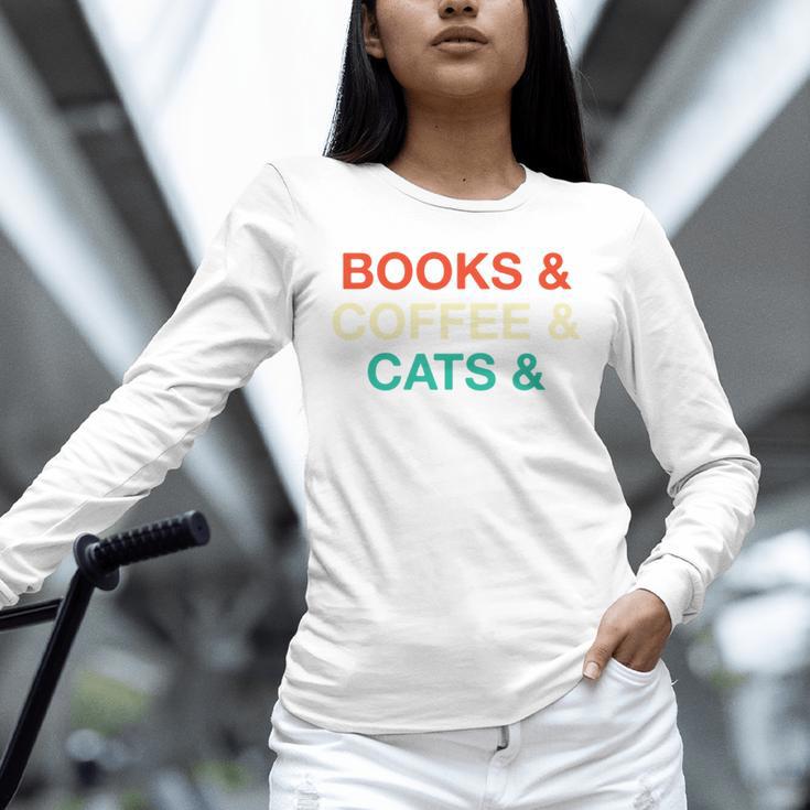 Books Coffee Cats Social Justice Unisex Long Sleeve T-Shirt Books Coffee Cats Social Justice Unisex Long Sleeve T-Shirt