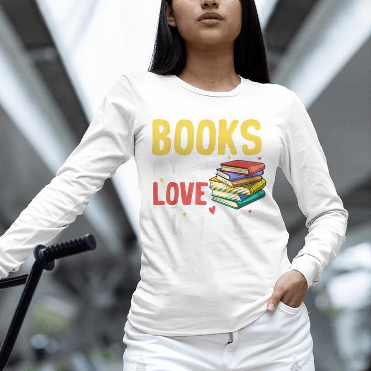 Books Are My Love Language Stack Unisex Long Sleeve T-Shirt