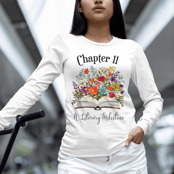 Chapter 11 Years Old 11th Birthday Wildflower Book Lover Unisex Long Sleeve T-Shirt