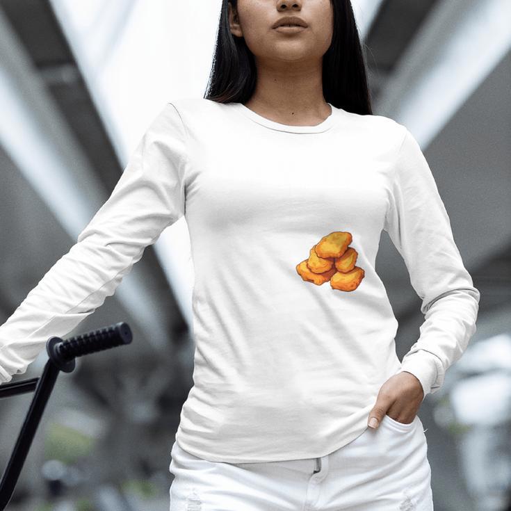 Chicken Nugget Saying Introvert Nuggie Foodie Food Unisex Long Sleeve T-Shirt Chicken Nugget Saying Introvert Nuggie Foodie Food Unisex Long Sleeve T-Shirt