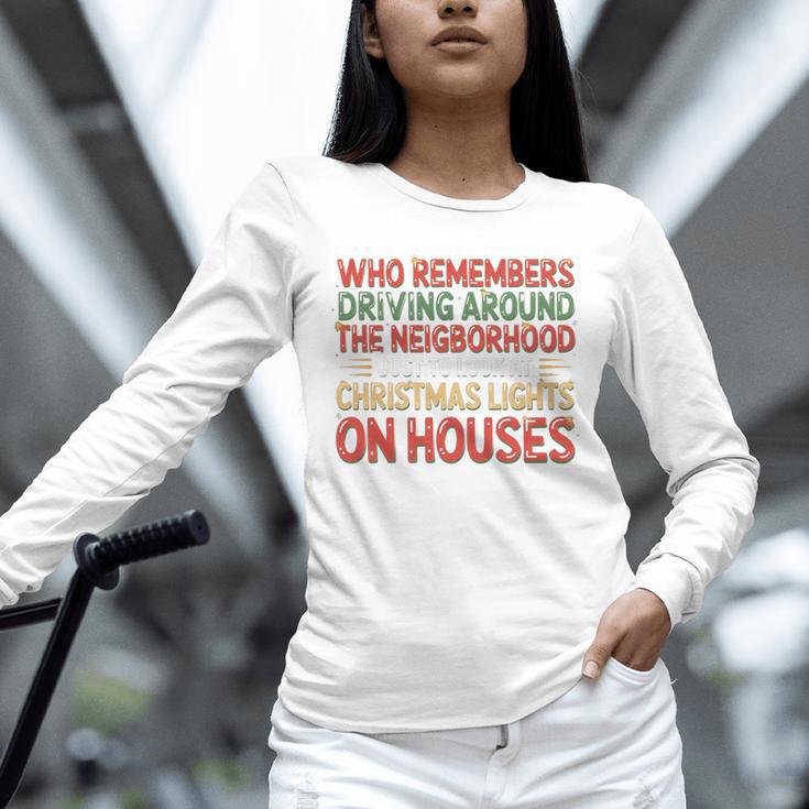 Christmas Lights Nostalgia – Holiday Memory Christmas Spirit Premium Tri-Blend Unisex Long Sleeve T-Shirt