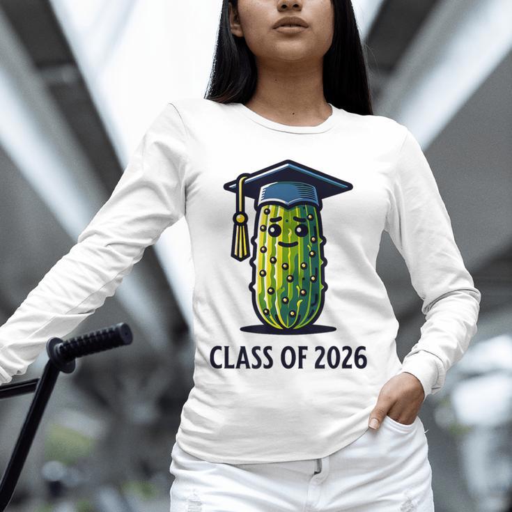 Class Of 2026 Graduation Pickle Trendy Graduate Humor Unisex Long Sleeve T-Shirt