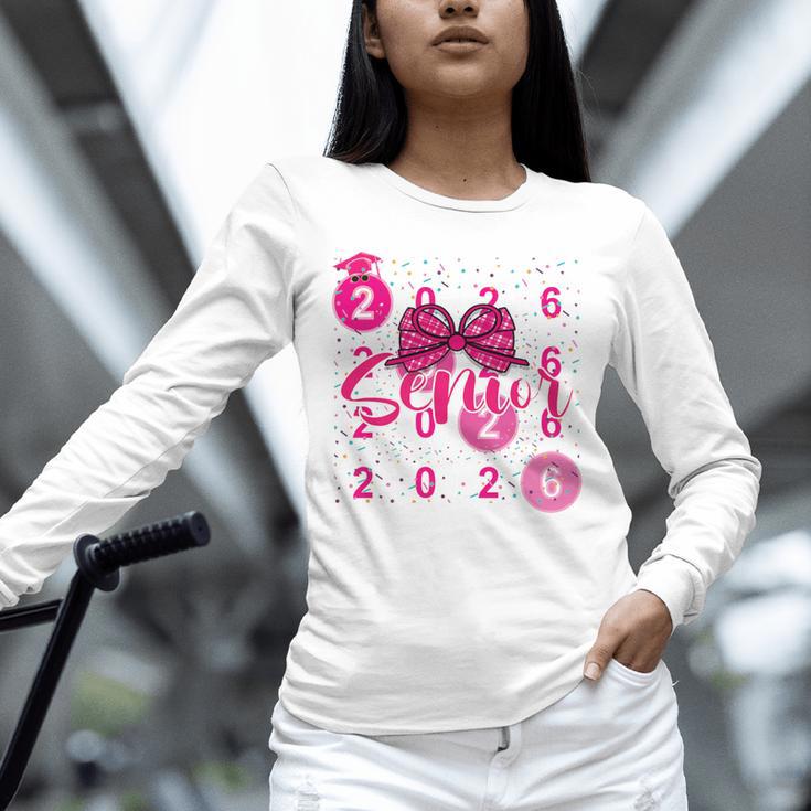 Class Of 2026 Senior Coquette Pink Bow Graduation Family Premium Tri-Blend Unisex Long Sleeve T-Shirt