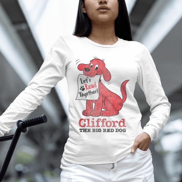 Clifford The Big Red Dog Let's Read Together Vintage Book Unisex Long Sleeve T-Shirt