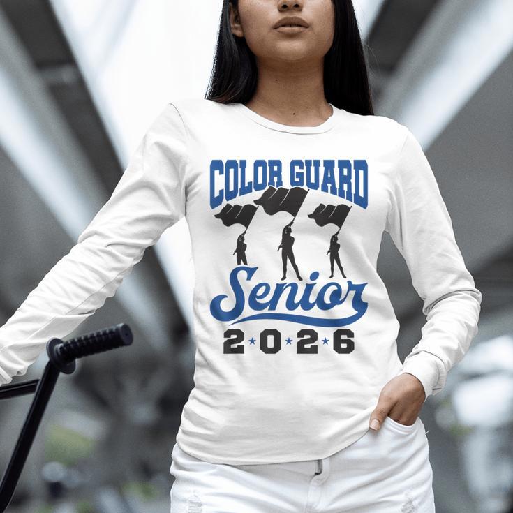 Color Guard Senior 2026 Flags Marching Band Graduation Grad Unisex Long Sleeve T-Shirt