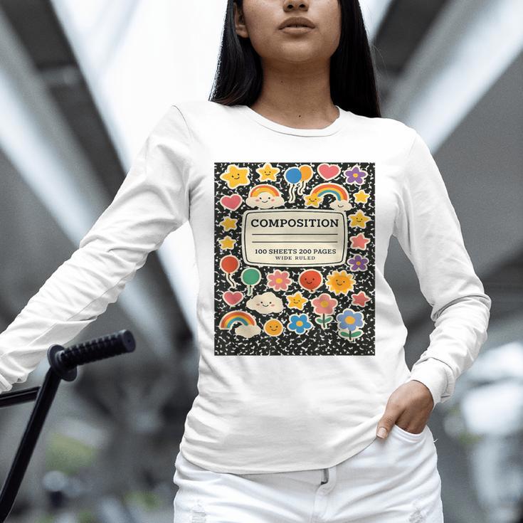 Composition Notebook Costume Teacher Matching Halloween Book Unisex Long Sleeve T-Shirt