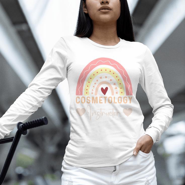 Cosmetology Instructor Cosmetologist Graduation Rainbow Unisex Long Sleeve T-Shirt