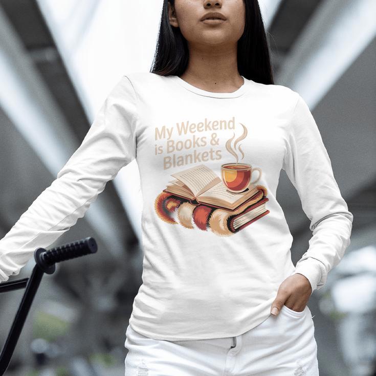Cozy My Weekend Is Books Blankets Reading Tea Lover Premium Unisex Long Sleeve T-Shirt Cozy My Weekend Is Books Blankets Reading Tea Lover Premium Unisex Long Sleeve T-Shirt