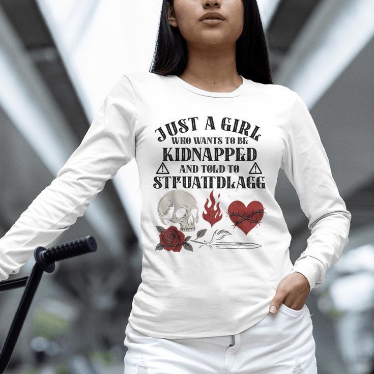 Dark Romance Smutt Book Merch Just A Good Girl STFUATTDLAGG Unisex Long Sleeve T-Shirt
