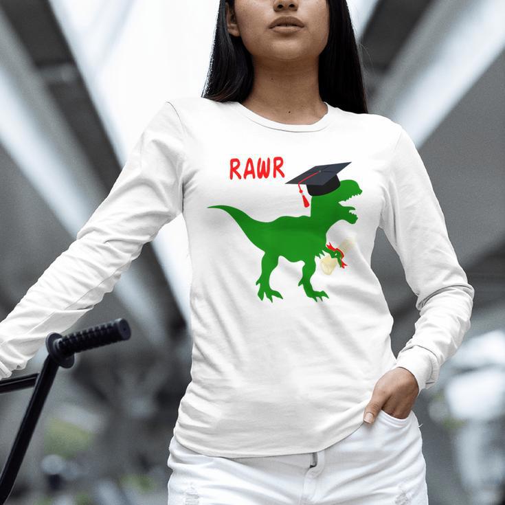Dinosaur Rawr Diploma Graduate Graduation Unisex Long Sleeve T-Shirt