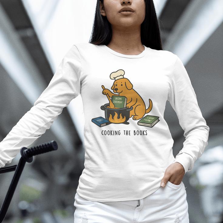 Dog Cooking The Books Unisex Long Sleeve T-Shirt