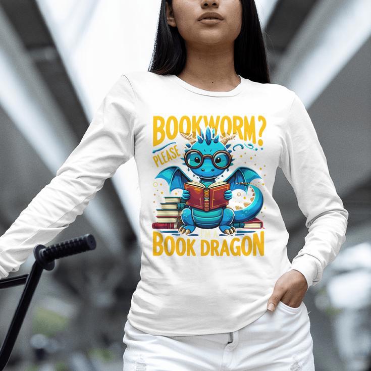 Dragon Bookworm Please I'm A Book Dragon Unisex Long Sleeve T-Shirt