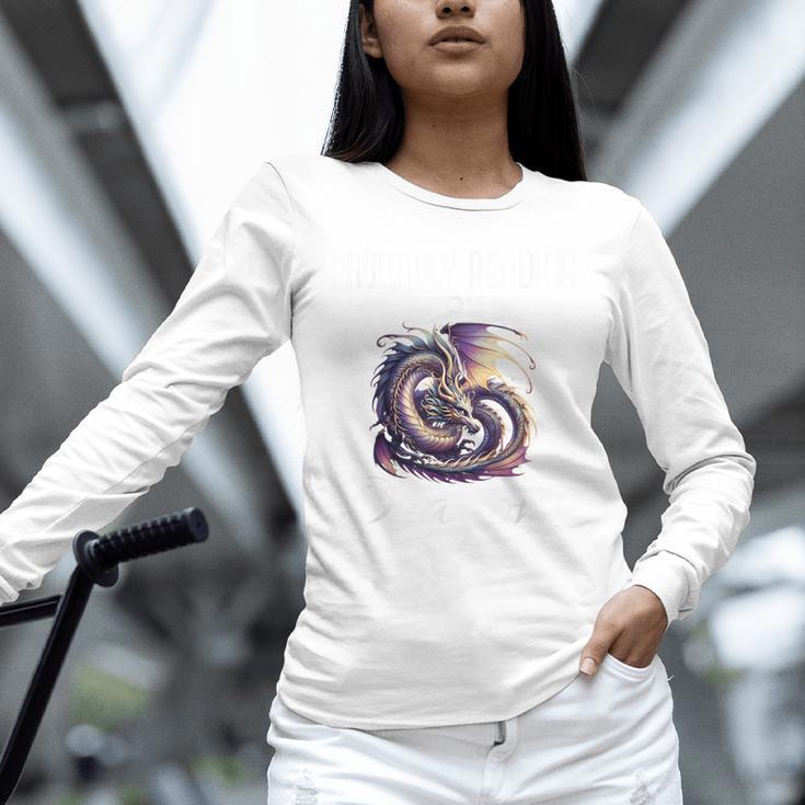 Dragon Fantasy Book Lover And Apparel Probably Reading About Dragons Unisex Long Sleeve T-Shirt
