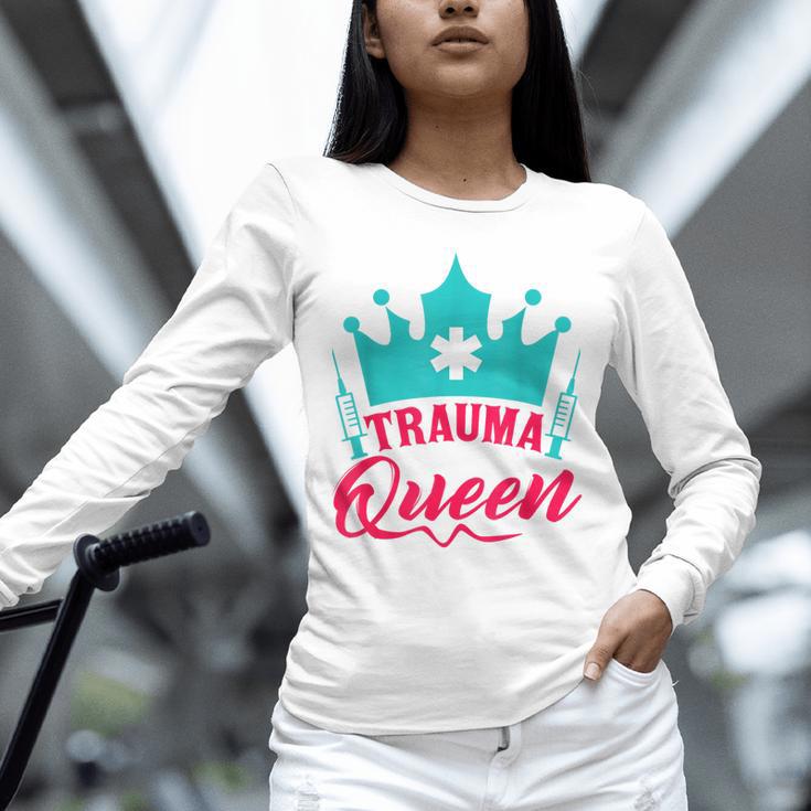 EMT Trauma Queen Paramedic Student T-Shirt Graduation Unisex Long Sleeve T-Shirt