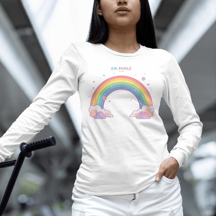 Ew People Antisocial Introvert Kawaii Sarcastic Unisex Long Sleeve T-Shirt