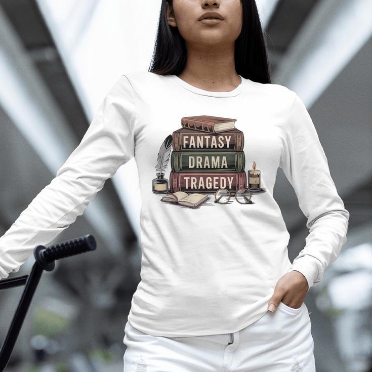 Fantasy Drama Tragedy Gothic Book Lover Bookworm Unisex Long Sleeve T-Shirt