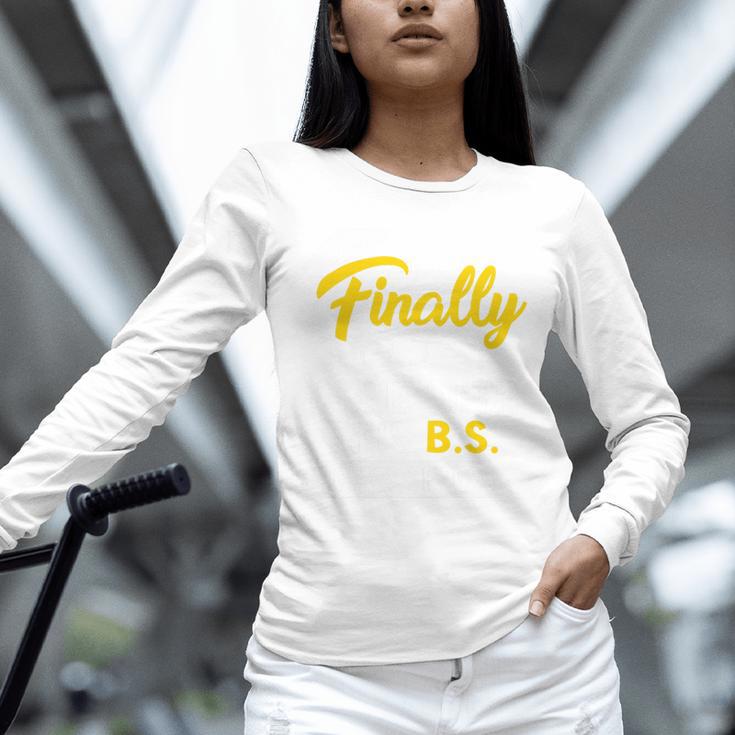 Finally Done With This BS Class Of 2025 College Graduation Premium Tri-Blend Unisex Long Sleeve T-Shirt