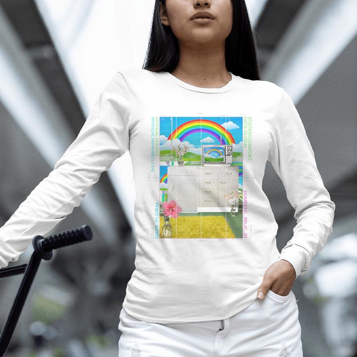 Frutiger Aero Aesthetic Rainbow Glitch Art Premium Tri-Blend Unisex Long Sleeve T-Shirt Frutiger Aero Aesthetic Rainbow Glitch Art Premium Tri-Blend Unisex Long Sleeve T-Shirt