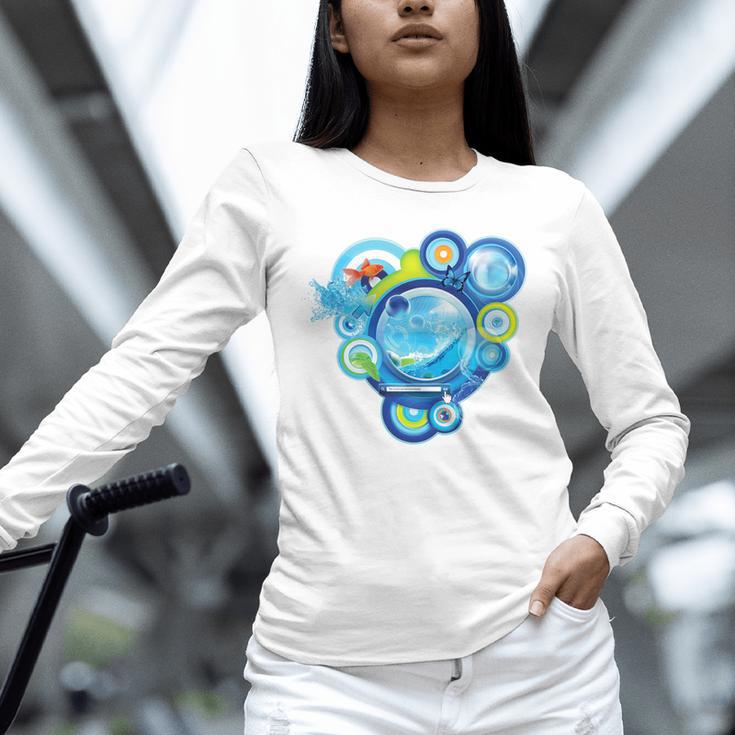 Frutiger Aero Metro Abstract Maximalism 2000s Nostalgia Premium Tri-Blend Unisex Long Sleeve T-Shirt