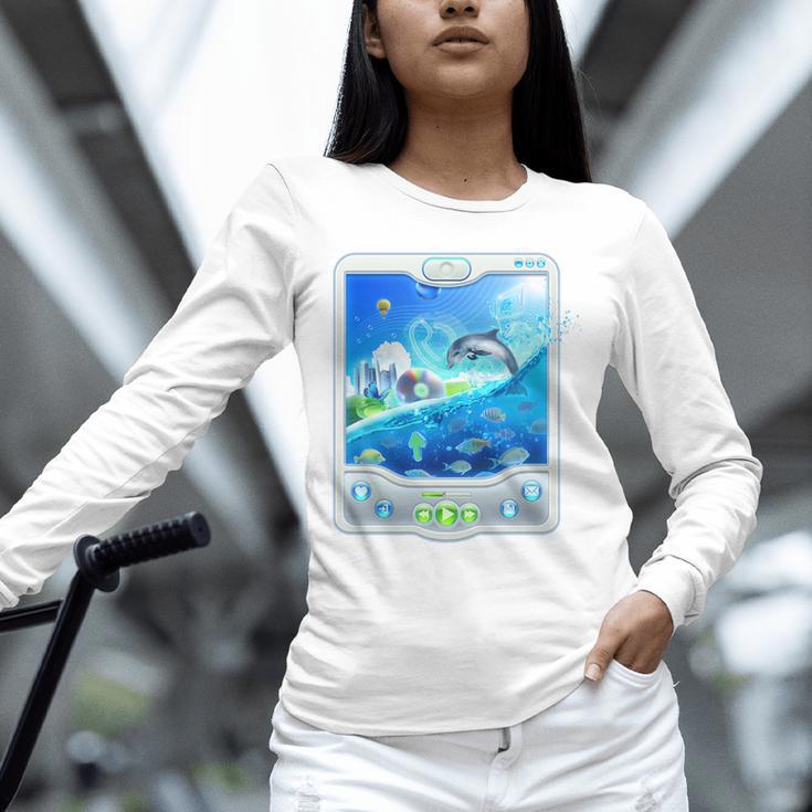 Frutiger Aero Skeuomorphism User Interface Nostalgia Premium Tri-Blend Unisex Long Sleeve T-Shirt Frutiger Aero Skeuomorphism User Interface Nostalgia Premium Tri-Blend Unisex Long Sleeve T-Shirt