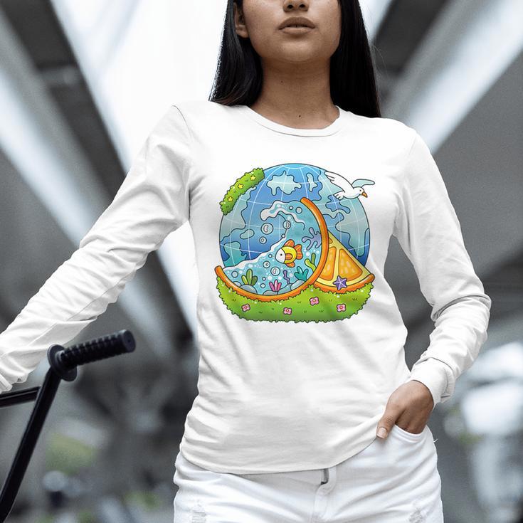 Frutiger Aero Y2K Fashion Trends Statement Piece Tech Orange Premium Unisex Long Sleeve T-Shirt