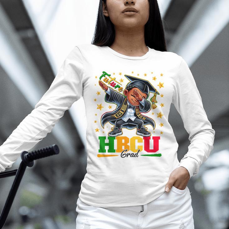 Future HBCU Grad Dabbing Kid Graduation For Boys Kids Unisex Long Sleeve T-Shirt