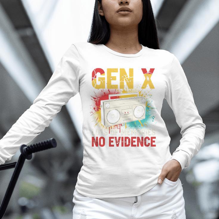 Gen X Lots Of Memories No Evidence Retro Nostalgia Humor Unisex Long Sleeve T-Shirt