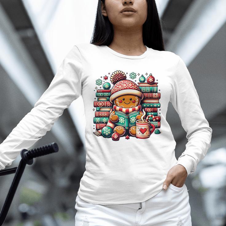 Gingerbread Reading Book Lovers Christmas Bookworm Librarian Premium Unisex Long Sleeve T-Shirt Gingerbread Reading Book Lovers Christmas Bookworm Librarian Premium Unisex Long Sleeve T-Shirt
