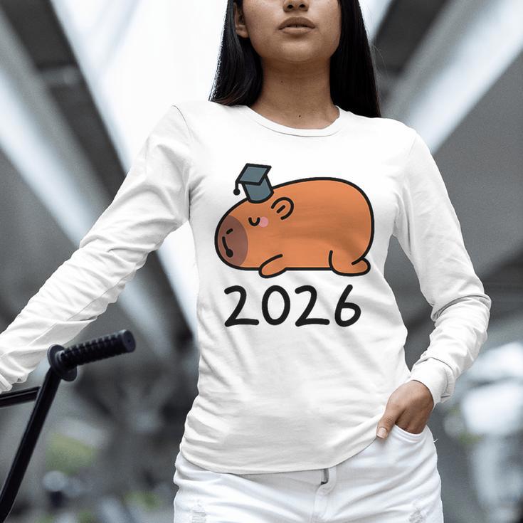 Grad Class Of 2026 Capybara Graduation Graduated Kids Unisex Long Sleeve T-Shirt