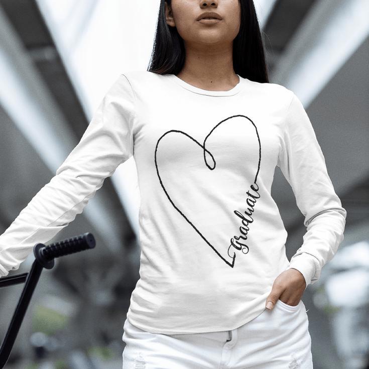 Graduate Heart Shirt Graduation Unisex Long Sleeve T-Shirt