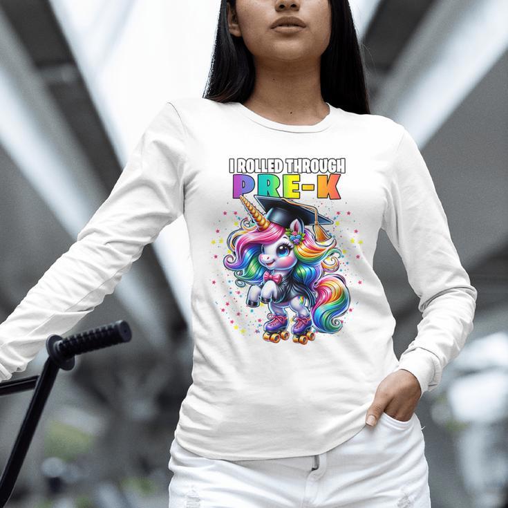 Graduation Pre-K Unicorn Roller Skate Girls Preschool Grad Unisex Long Sleeve T-Shirt