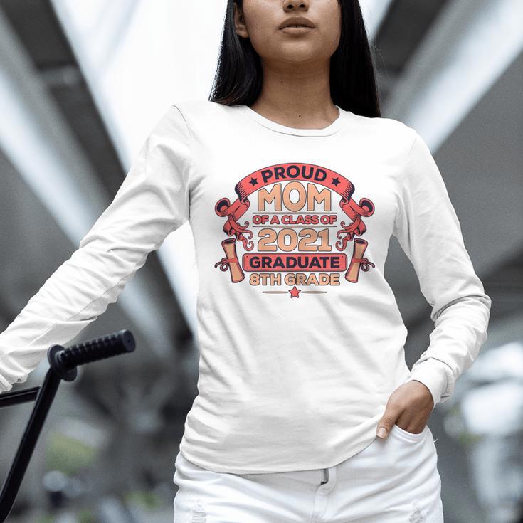 Graduation Proud Mom Of 8th Grade Graduate Unisex Long Sleeve T-Shirt